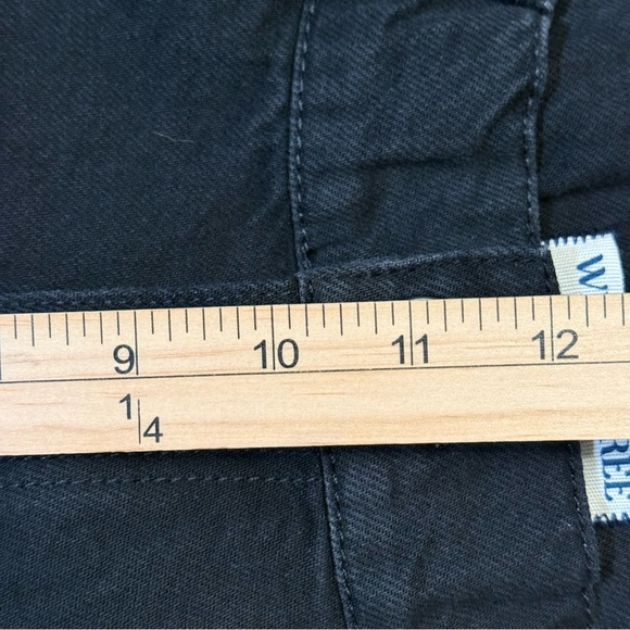 Free People We The Free Benji relaxed wide leg jeans black size 31 NWT coastal - Picture 8 of 12